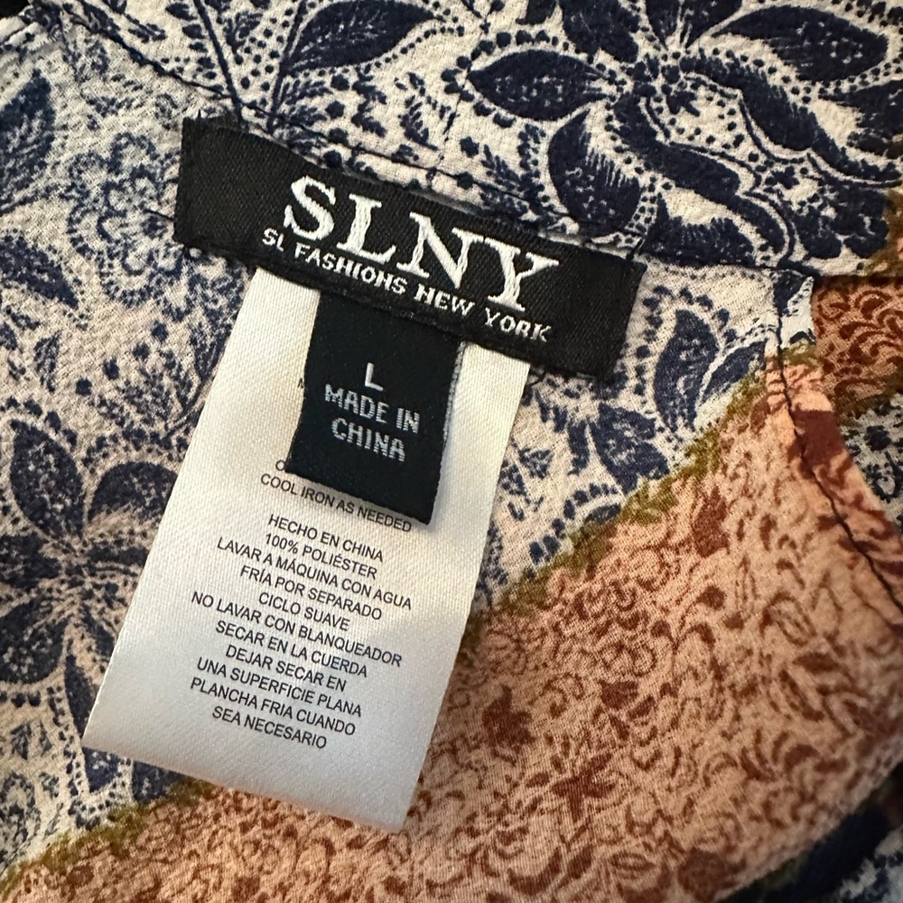 SLNY Paisley and Floral Midi / Maxi Sundress. Size Large. Like New. - Picture 10 of 12